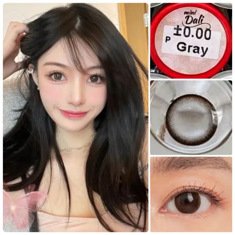 คอนแทคเลนส์ ธรรมชาติ รุ่น Mini Dali / Little Tiara สีเทา/ตาล Gray/Brown มีค่าสายตา (0.00)-(-10.00) เปลี่ยนแทนทุกเดือน - รูปที่ 2