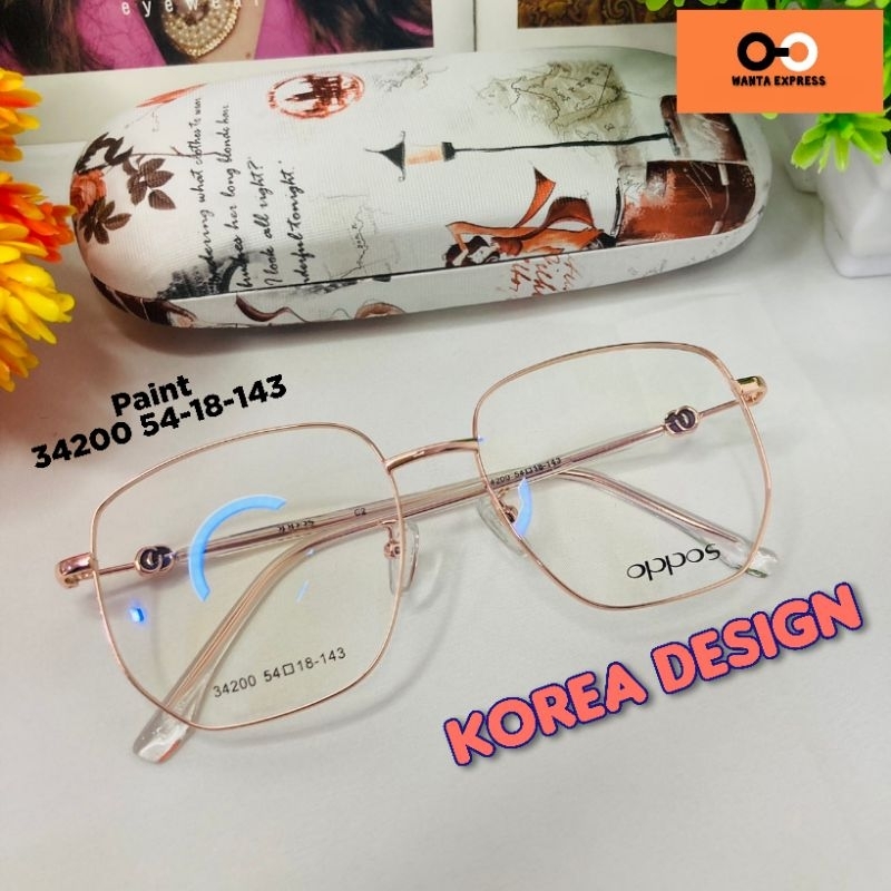 กรอบแว่นตา ผู้หญิง สวยใส KOREA 34200 Oversized พร้อมเลนส์ ตัดแว่น สายตาสั้น ยาว แว่นกรองแสง  บลูออโต