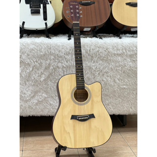 Diduo กีต้าร์โปร่ง 41" Acoustic Guitar 41" พร้อมกระเป๋า + ปิ๊กกีต้าร์ 3 อัน