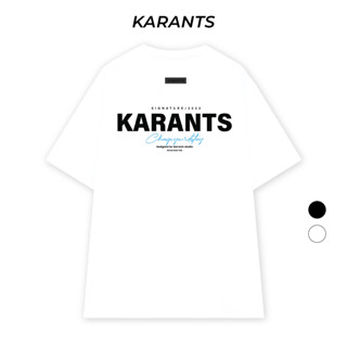 Karants เสื้อยืด Oversize Cotton 100% เสื้อยืดผู้ชายและผู้หญิง ไม่จางหาย เย็น - KR19