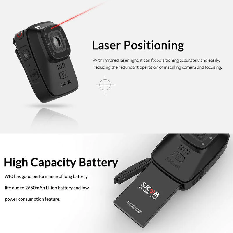 SJCAM A10  Action Cam กล้องแอคชั่นแคม กล้องติดตัวตำรวจ กล้องติดหมวก ถ่ายภาพในสภาพแสงน้อย thumbnail 6
