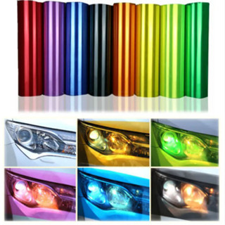 ฟิล์มติดไฟหน้า ฟิล์มติดไฟท้าย CAR LIGHT FILM 40X100CM  ฟิล์มติดไฟรถ ฟิล์มติดไฟตารถ ฟิล์มติดโคมไฟ ฟิล์มติดไฟท้าย