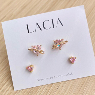 lacia.bkk - Dreamy heart set เซตต่างหูรูปหัวใจ