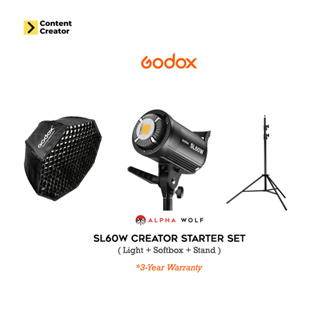 Godox SL-60W Creator Light Set ชุดไฟสตูดิโอครบชุด กำลัง 60Watt ประกอบด้วยไฟ Softbox ขาตั้งไฟ ประกันศูนย์ไทย 3 ปี