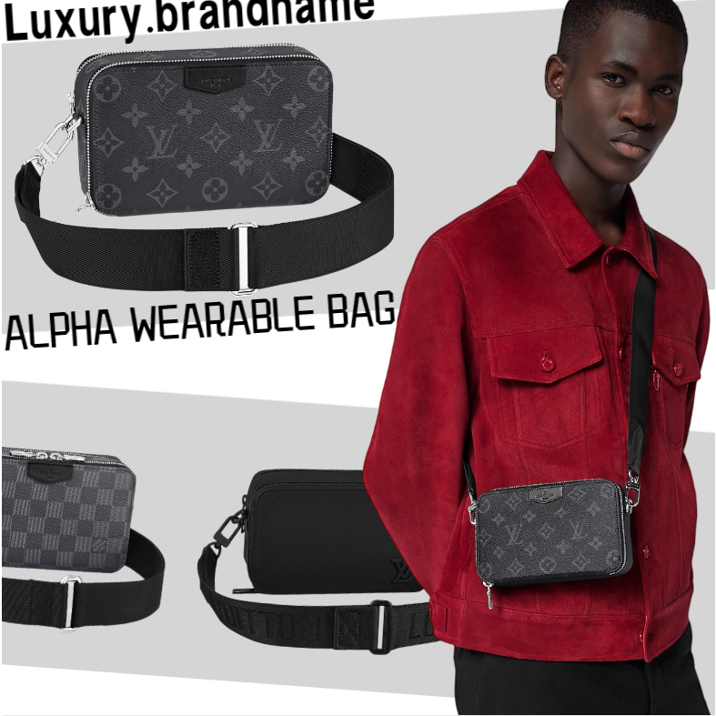 หลุยส์วิตตอง Louis Vuitton/ALPHA WEARABLE BAG/กระเป๋าสะพายข้าง/กระเป๋าสะพายไหล่/สไตล์ใหม่/ผู้ชาย