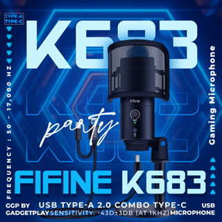 [กรุงเทพฯ ด่วน 1 ชั่วโมง] FIFINE K683B ไมโครโฟน Condenser การเชื่อมต่อ USB Type-A - ประกันศูนย์ไทย