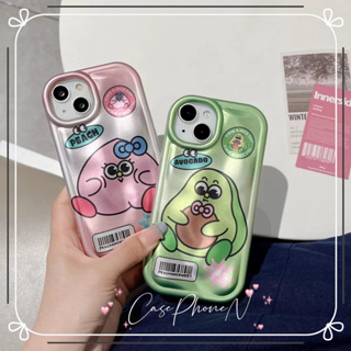 🔥สไตล์ใหม่🔥เคสไอโฟน iphone 11 14 Pro Max ความคิดสร้างสรรค์ ลูกพีช อาโวคาโด ขอบเต็ม เคส iphone 12 13 Pro Case for iPhone