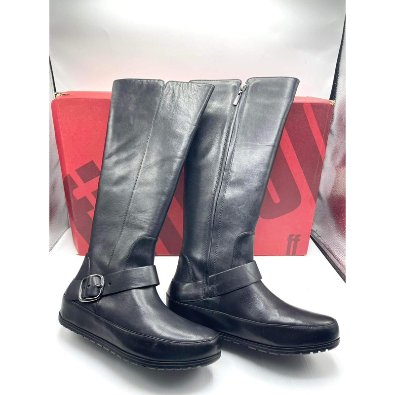 New #FitFlop Due  Buckle #Boot in Black Uk5/us7/eu38/23.5-24cm  🧧🧧4,899฿