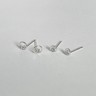 vela.cheeva : *silver925 / cz earring ต่างหูเงินแท้ เพชร cz