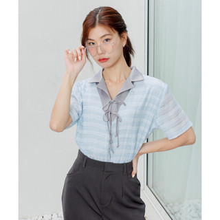 COZME BKK MARINA Blouse เสื้อเชิ้ตแขนสั้น พร้อมส่ง 3 สี