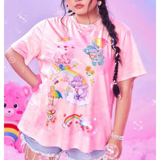 ลิขสิทธิ์แท้ 💯 ป้ายครบ 💖 เสื้อยืดพลัสไซส์ care bears แคร์แบร์ เสื้อพิมพ์ลายมัดย้อม plus size เสื้อบิ๊กไซส์ Big size