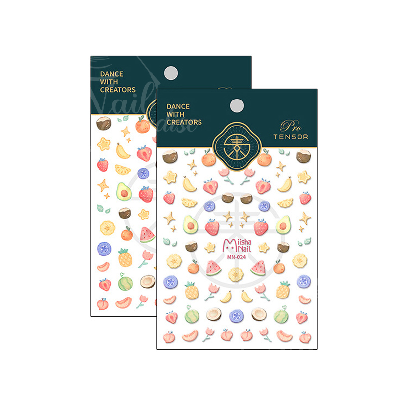 NEW พร้อมส่งทุกวัน สติกเกอร์ติดเล็บ น่ารัก 5D Korean Style Nail Stickers สติ๊กเกอร์สไตล์เกาหลี กันน้