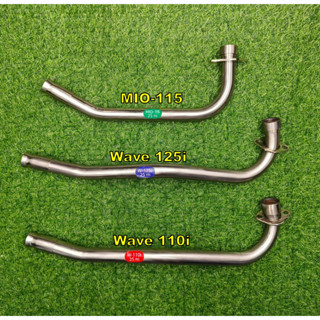 คอท่อสแตนเลสคอ 25 มิล พร้อมสลิปออน wave 110i/125i/Mio-115