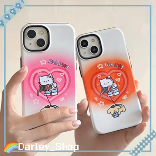 🔥สไตล์ใหม่🔥เคสไอโฟน iphone 11 14 Pro Max น่ารัก kitty เป็นลม ขอบเต็ม ป้องกันการตก iphone 12 13 Pro Case for iPhone