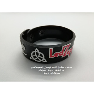 สร้อยข้อมือยาง Led Zeppelin กําไลยางซิลิโคน แฟชั่น วงดนตรี กันน้ำ  silicone rubber wristband bracelet