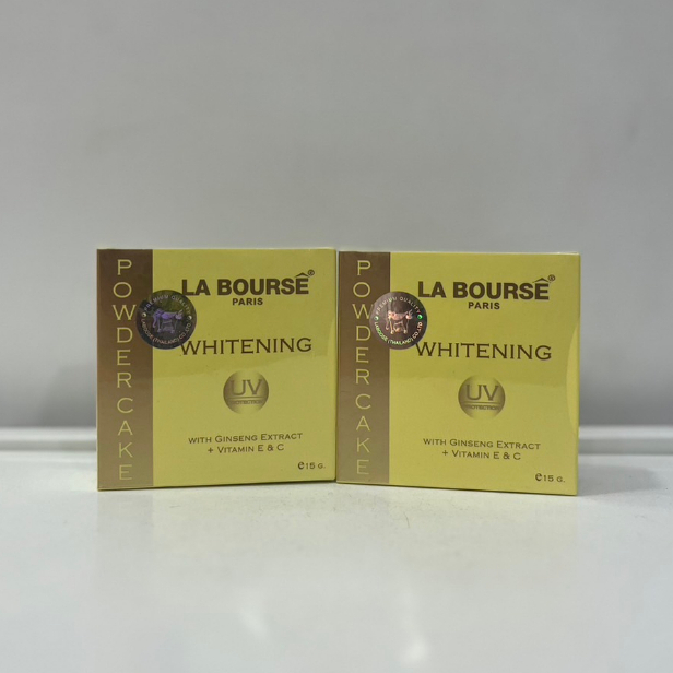 Labourse ลาบูสส์ ไวท์เทนนิ่ง พาวเดอร์เค้ก (แป้งพัฟตลับสีเหลือง)
