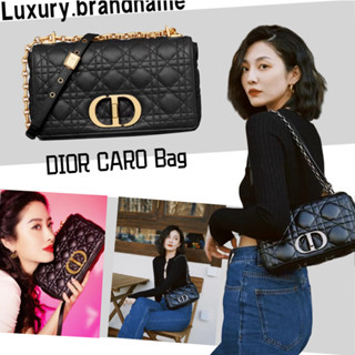 ดิออร์ กระเป๋า DIOR CARO ขนาดกลาง/กระเป๋าสุภาพสตรี/กระเป๋าสะพายข้าง/กระเป๋าสะพายไหล่/ขนาดกลาง