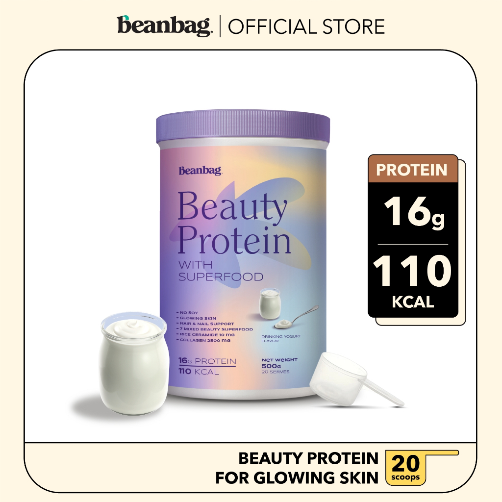 Beanbag Beauty Protein with Superfood รส Drinking Yogurt 500g.