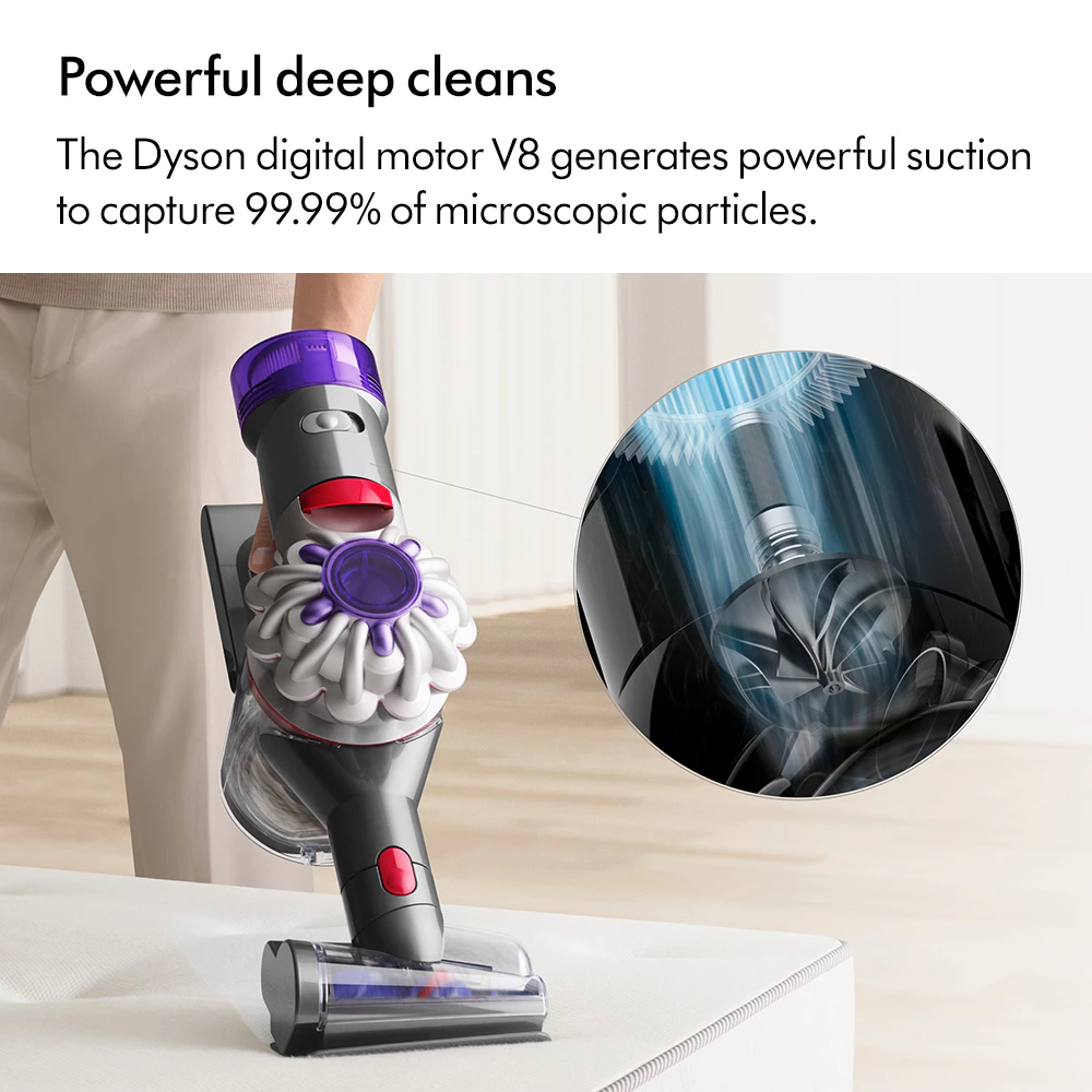 Dyson V8 ™ Focus Clean (Silver/Silver) Cord-Free Vacuum Cleaner เครื่องดูดฝุ่นไร้สาย ไดสัน thumbnail 3