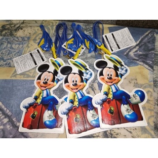 Tokyo Disney Resort Vacation Packages Mickey Mouse Luggage Tag + Lanyard ของใหม่ ป้ายห้อย