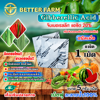 จิบเบอเรลลิน Gibberellin จิบเบอเรลลิก แอซิด ชนิดเม็ด Gibberellic Acid 20% (GA3) เม็ดฟู่ ละลายน้ำ 100% / 🛒มีหลายตัวเลือก🛒