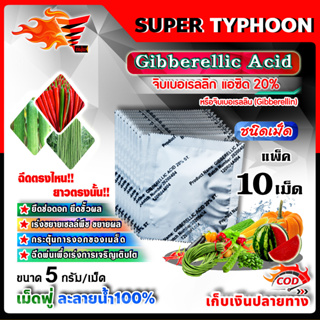 จิบเบอเรลลิน Gibberellin จิบเบอเรลลิก แอซิด ชนิดเม็ด Gibberellic Acid 20% (GA3) เม็ดฟู่ ละลายน้ำ 100% / 🛒มีหลายตัวเลือก🛒