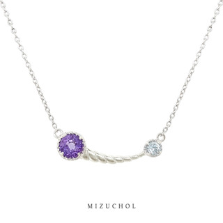 Mizuchol สร้อยเงินแท้ Colorful Horn Necklace (SALE)