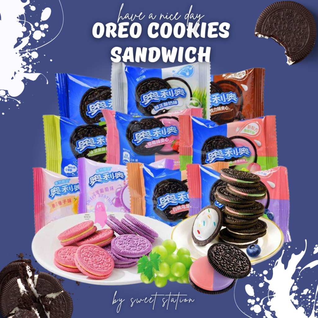 💥พร้อมส่💥Oreo โอริโอ้ นำเข้า100% แบบซอง 1ซอง/19g. Oreo sandwich cookie สุดฮิตในจีน มีให้เลือกเยอะ เล