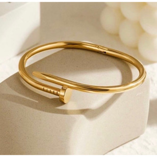 กำไลตะปู Gold nail bracelet - stainless steel ( ขายดี )