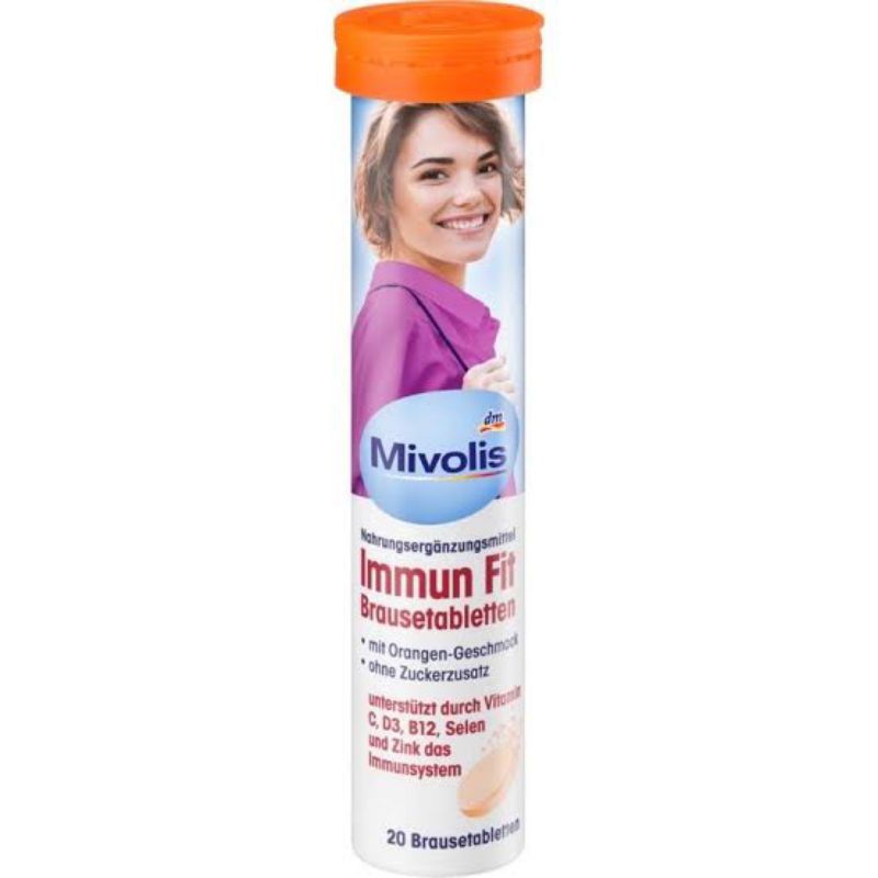 Mivolis Immun fit (รสส้ม)  วิตามินเม็ดฟู่ Mivolis จากประเทศเยอรมัน