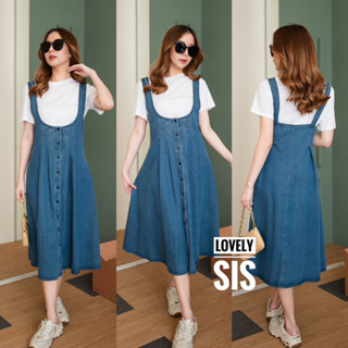 🌈🌿🌼🌸🌺💙🧡🤎🇰🇷Jeans BiB U Collar Long Skirt &amp;Top Set