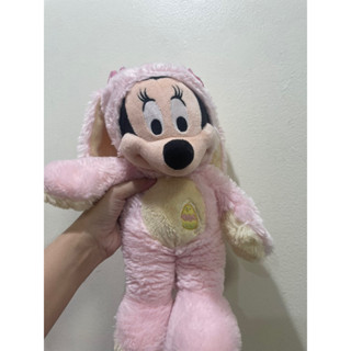 Disney Store Minnie Bunny Easter Plush ตุ๊กตา มินนี่ ใส่ชุดหูกระต่าย งานปั้มเท้า งานลิขสิทธิ์ แท้