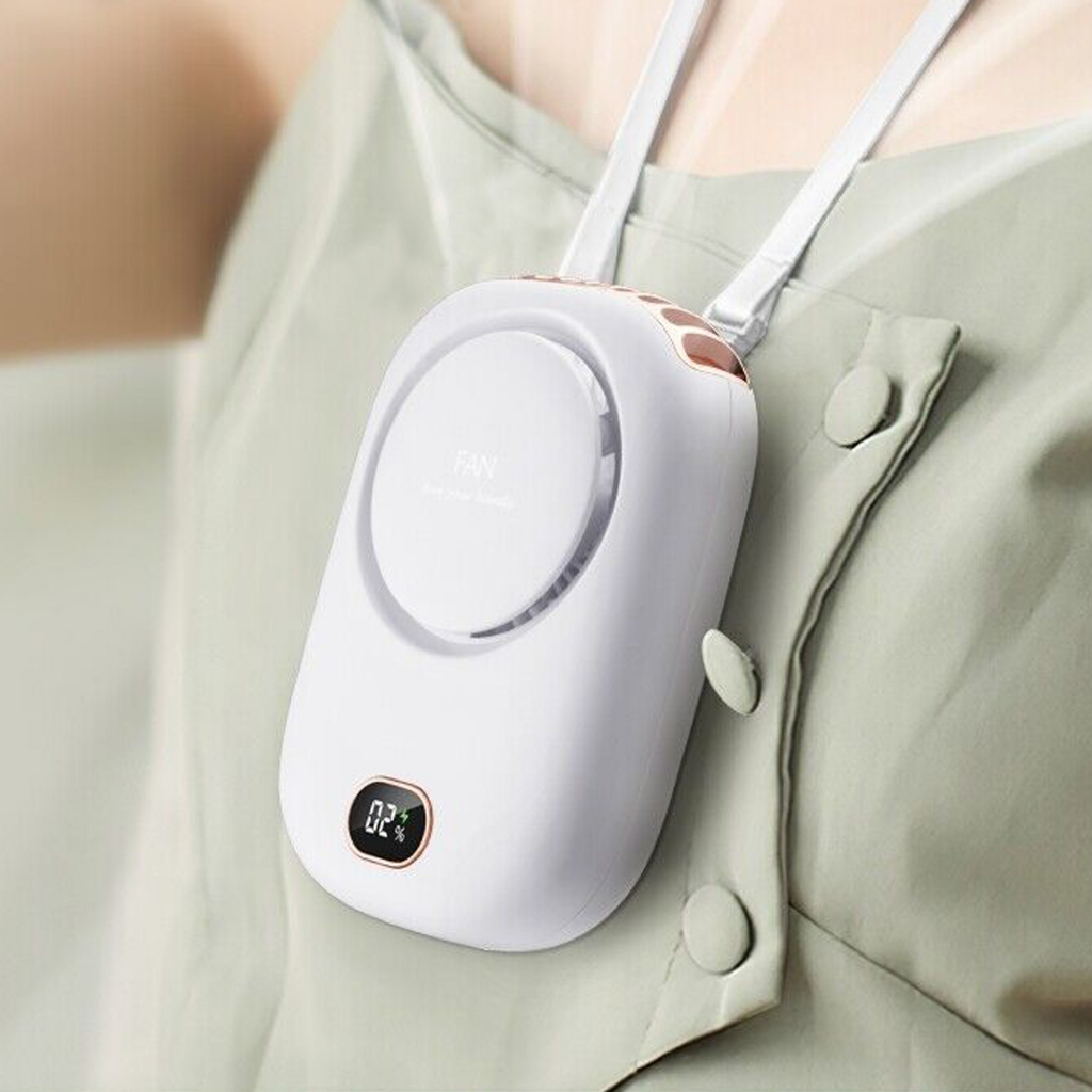 FANพัดลมแบบแขวนคอกีฬากลางแจ้งพัดลมพกพาขนาดเล็กที่สร้างสรรค์ USB ตารางแฟน คล้องคอ - รูปที่ 5