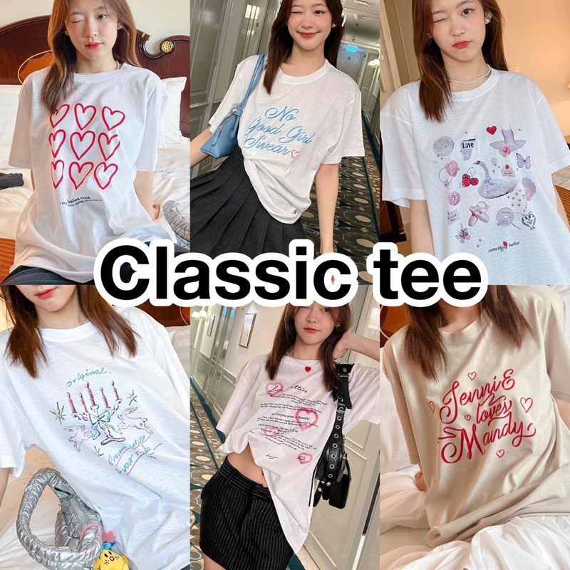 ผ้า tc ไม่ยับใส่สบาย — พร้อมส่งเสื้อยืดผ้า TC ลายใหม่รุ่น classic tee