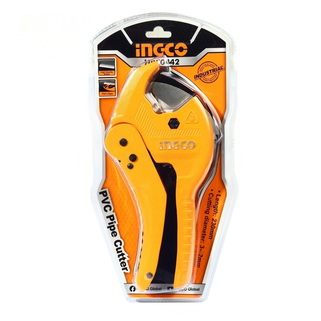 กรรไกรตัดท่อพีวีซี (PVC Pipe Cutter) รุ่น HPC0442 ใบมีดเปิดอัตโนมัติ INGCO (อิงโก้) ใช้ตัดท่อเส้นผ่า