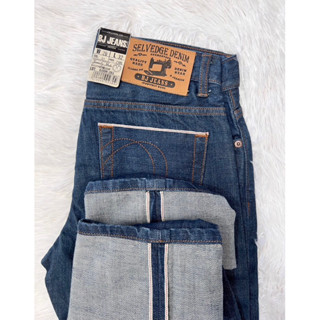 BJ Jeans ยีนส์ชาย ริมแดง ขากระบอกธรรมดา Cotton 100% ผ้าไม่ยืด ของแท้จากSHOP