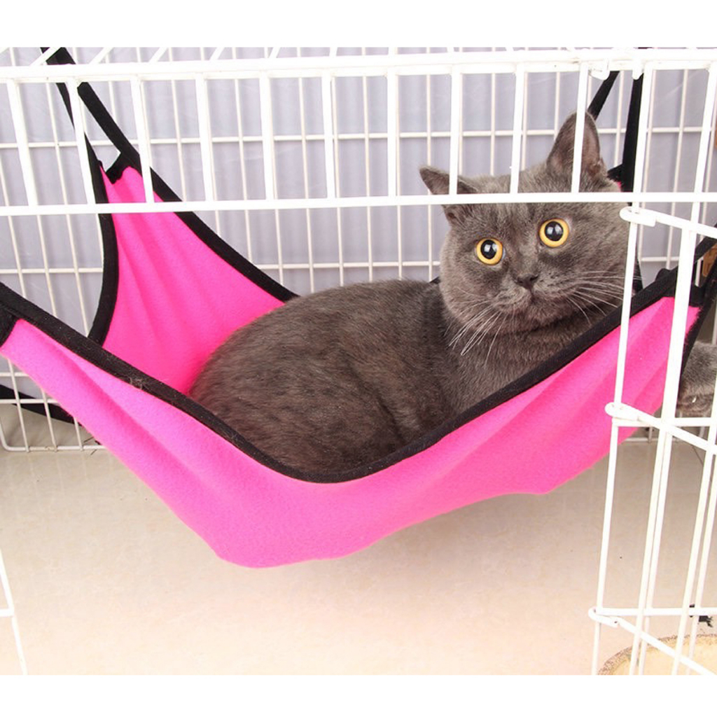เปลแขวนกรง เปลแมว  ที่นอนแมว ที่นอนติดกรง Cat Bed สีสวาด ผ้านิ่มมาก