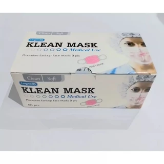 หน้ากากอนามัย Klean Mask สำหรับใช้ครั้งเดียว 1 กล่องมี 50 ชิ้น