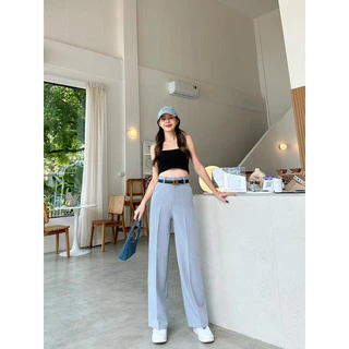 ขากระบอกกลางผ้าA80งานซิปหน้าตะขอหน้า✨⛅️🧸