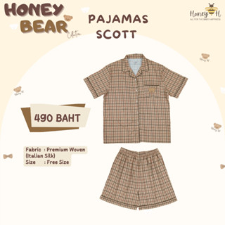 HoneyH Honey Bear 22 - ชุดนอน Pajamas ลายตาราง