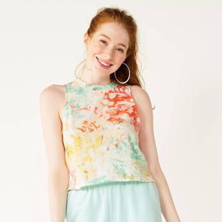 Juniors SO® Muscle Tank สี Peach Multi Dye