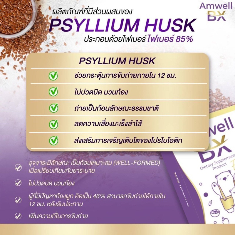 ดีท็อกลูกหมี ไฟเบอร์ลูกหมี 🐻‍❄️ ทานหลังมื้ออาหารหนัก ทะลวงหมดไส้ ไม่มีตกค้าง Amwell BX Fiber Mixberry🐻‍❄️ ของแท้ 💯% - รูปที่ 3