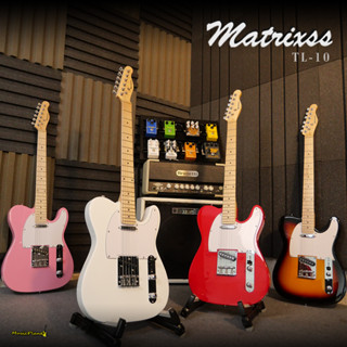 Matrixss กีตาร์ไฟฟ้า กีต้าร์ไฟฟ้า Electric Guitar Telecaster รุ่น TL-10 rd+สายสะพายกีตาร์+สายแจ็คกีตาร์+ที่ขันคอกีตาร์+ใ