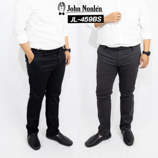 &lt;ลด 15%โค้ด15MALL915&gt;John Nonlen กางเกงขายาว ชิโน ผ้ายืด เกรดพรีเมี่ยม ทรงกระบอกเล็ก รุ่น JL-459 Big Size