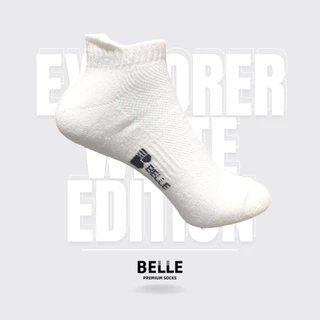 (แพ็ค4/6คู่)ถุงเท้าวิ่ง BELLE รุ่น Explorer พร้อมแถบกันรองเท้ากัด No.1เรื่องความคงทน