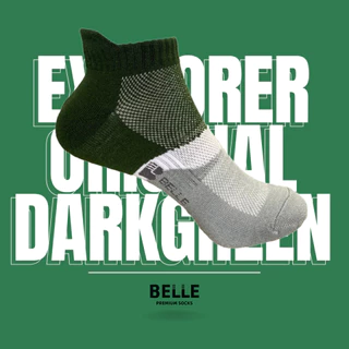 (แพ็ค4/6คู่)ถุงเท้าวิ่ง BELLE รุ่น Explorer พร้อมแถบกันรองเท้ากัด No.1เรื่องความคงทน