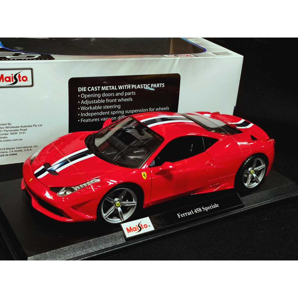 โมเดลรถFerrari458 1/18 โมเดลรถFerrariF458 1:18 โมเดลรถFerrari 1/18 โมเดลรถ Ferrari 1:18 Hotwheels Fe