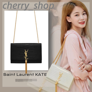 🍒แซงต์โลรองต์ Saint Laurent KATE MEDIUM CHAIN BAG🍒กระเป๋าโซ่/กระเป๋าสะพาย 354119 YSL BAG