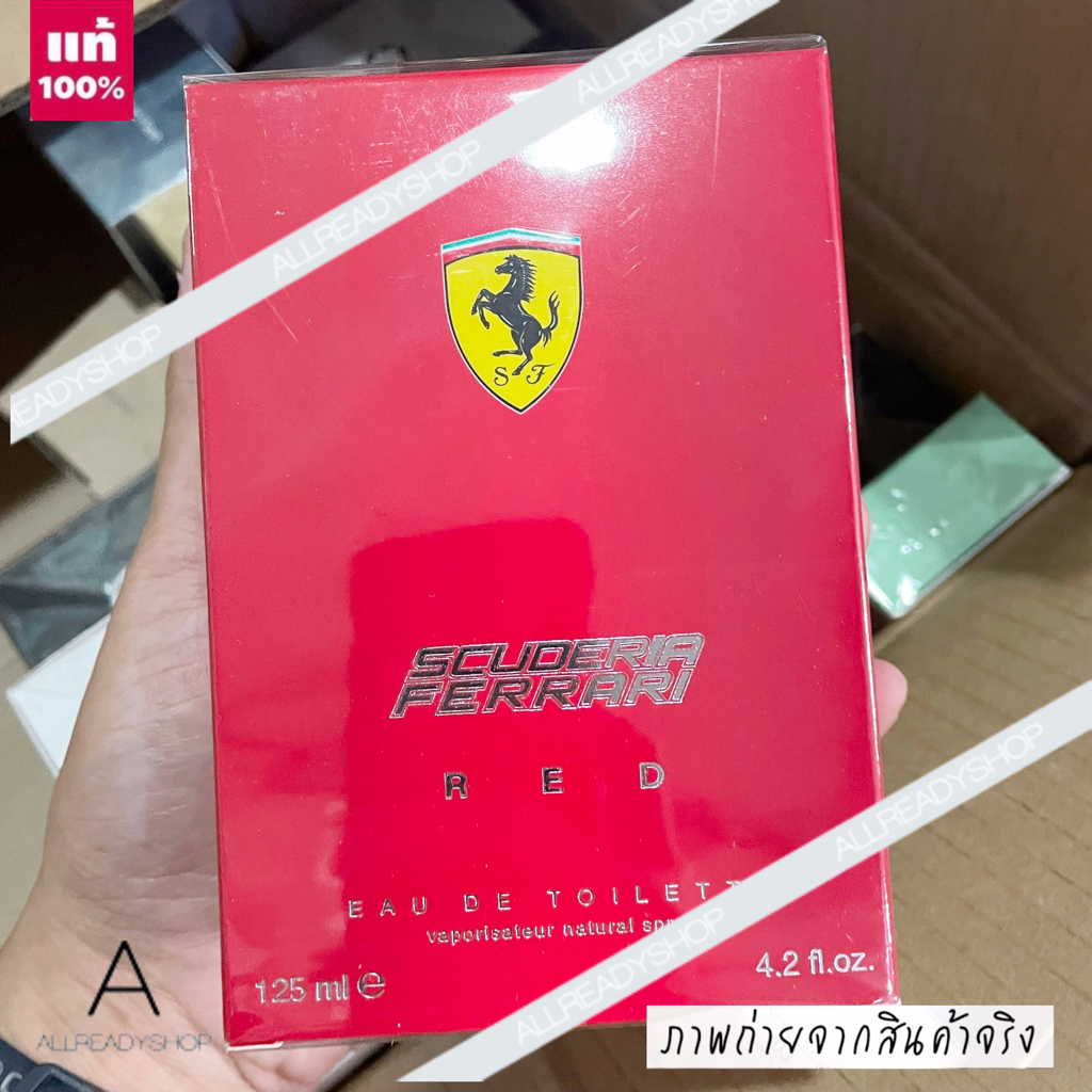 🌸 ของแท้ รุ่นใหม่ 🌸 Ferrari Red EDT 125 ml. ( INBOX กล่องซีล )   น้ำหอมสำหรับผู้ชาย / A