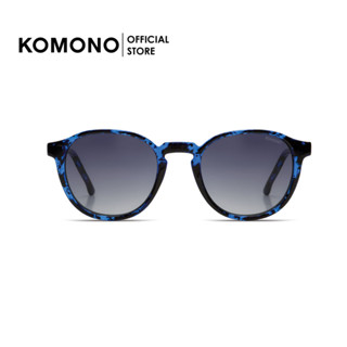 KOMONO Liam Midnight Tortoise แว่นกันแดด ทรงคลาสสิก สีน้ำเงินมิดไนท์